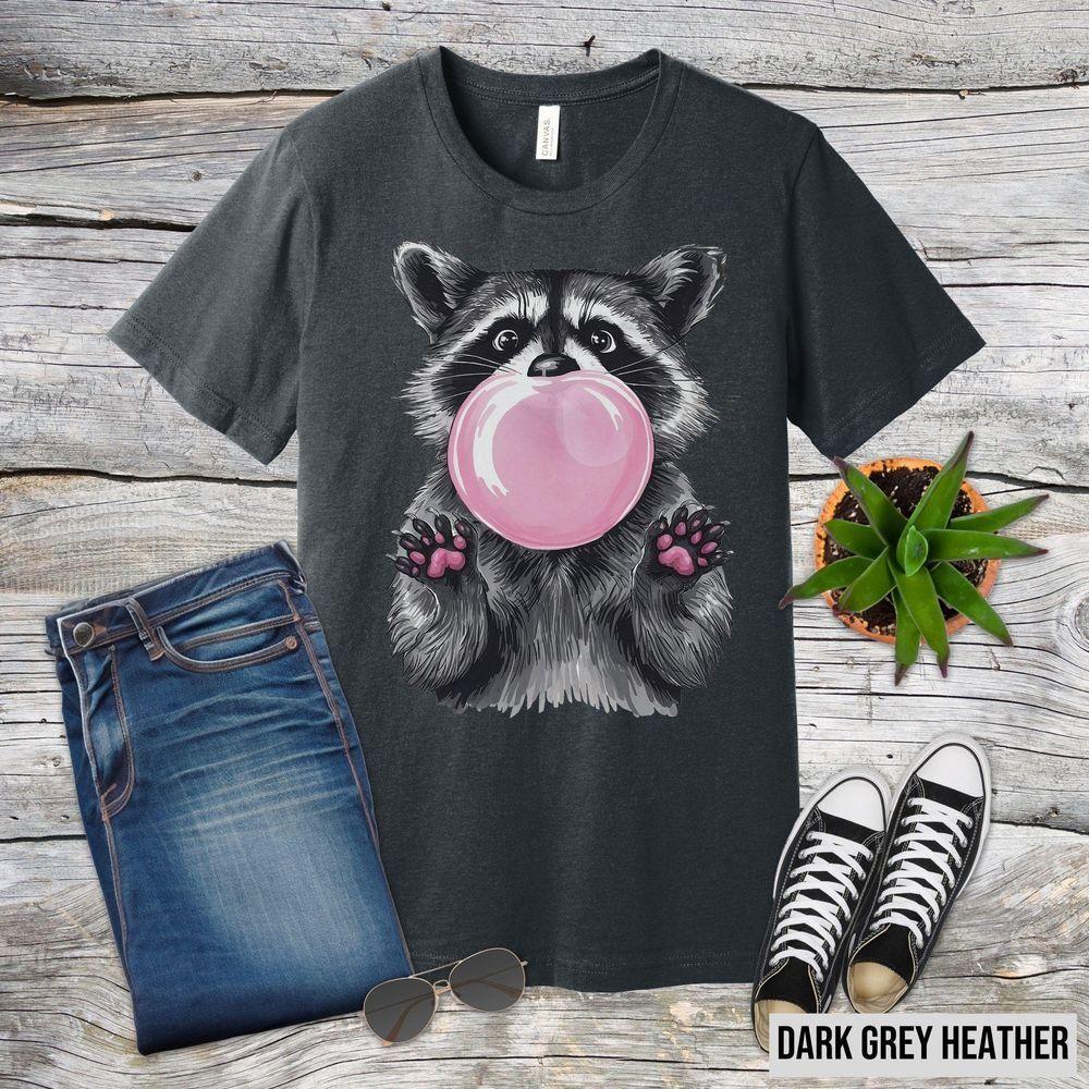 Raccoon Blowing Pink Bubble Vuitino Shirt